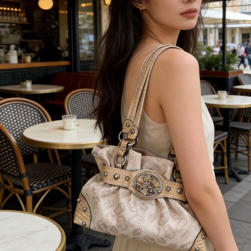 Sac de bowling plissé pour femmes