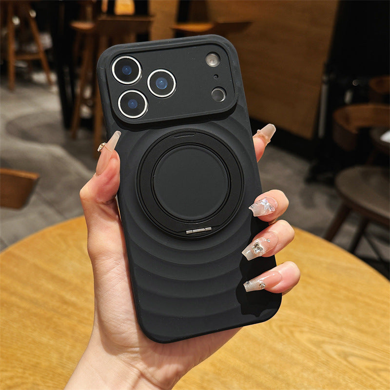 Étui de téléphone en silicone liquide à motif Wavy