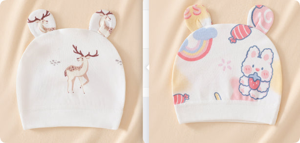 Chapeau bébé porte de protection en coton double couche