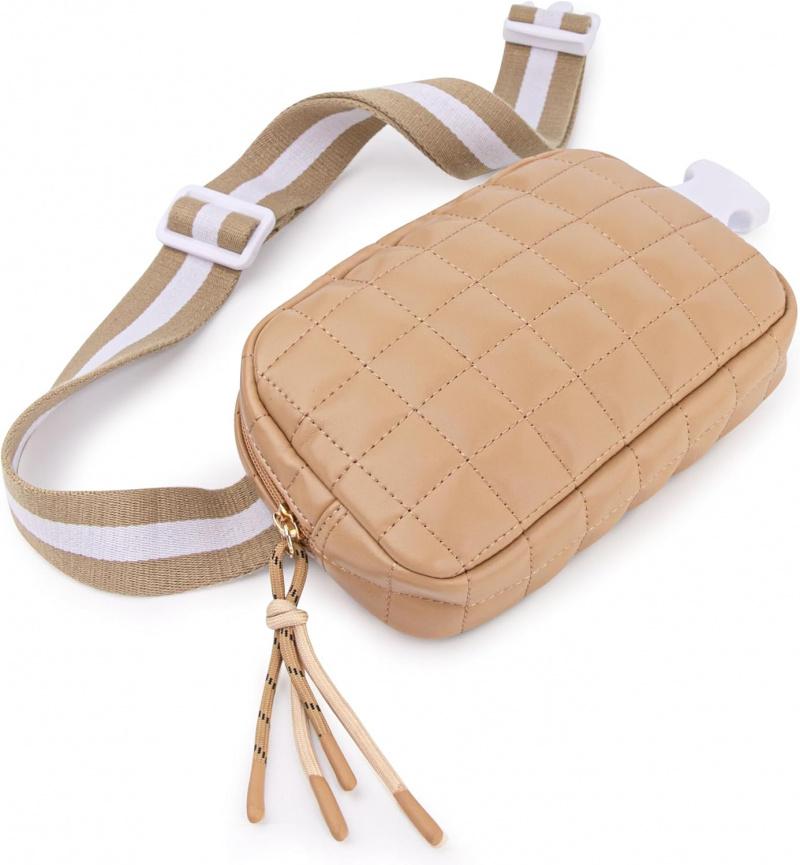 Viva Terry Women's Quilted Waist Pack Small Puffy Sports Bag Bracelet réglable idéal pour Ru
