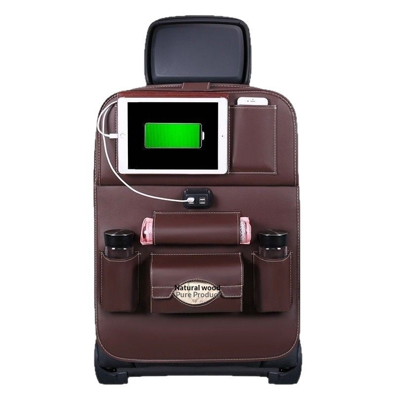 Sac de rangement en cuir pour voiture Pouch pliable