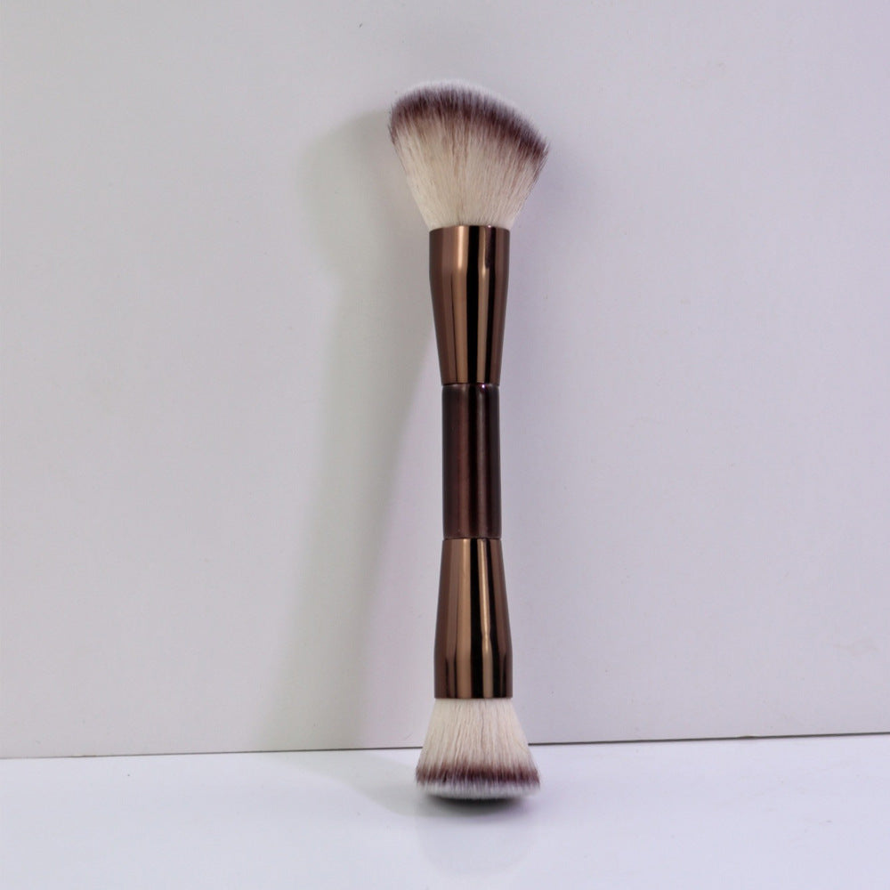 Maquillage double tête 7 pièces avec brosse télescopique sur une base double tête
