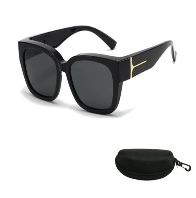 Lunettes Myopia surdimensionnées de style coréen avec une impression léopard pour un look premium