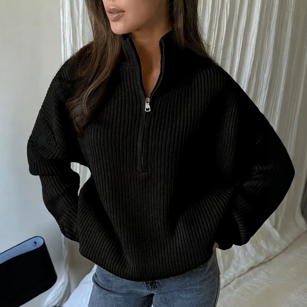 Pull-over à fermeture éclair souple pour vêtements de dessus