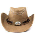 Chapeau de soleil unisexe en cuir de grande taille