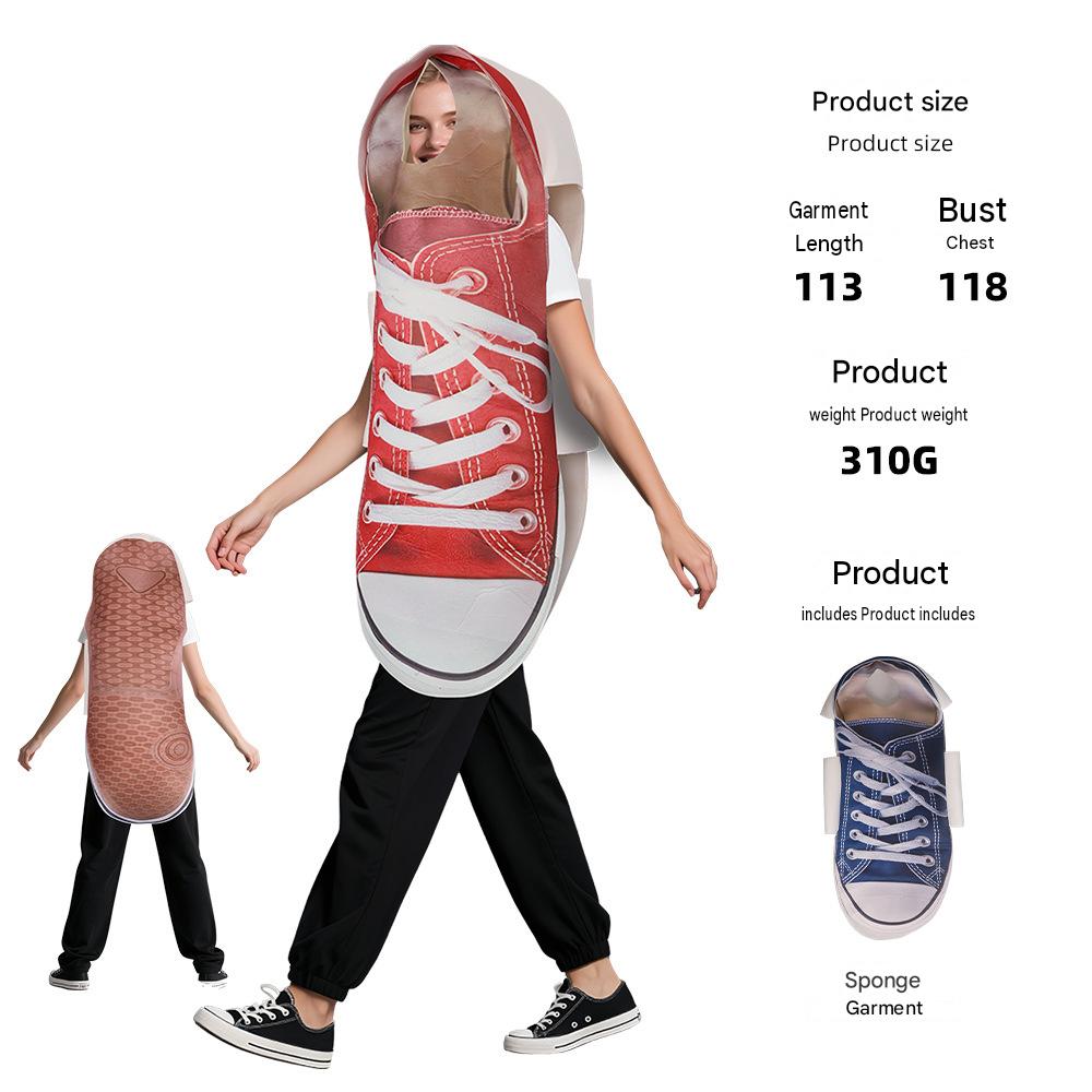Halloween Couples Toile Chaussures Cosplay Outfit Prank Costume de fête Performance porter