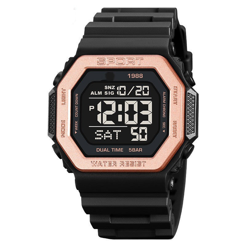 Montre électronique d'extérieur pour hommes Multifonctionnelle
