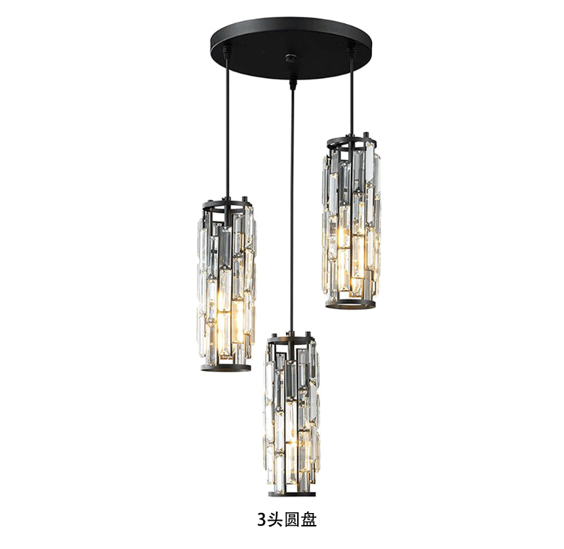 LED simple tête industriel style cristal Restaurant simple allée côté lit Petit droplight