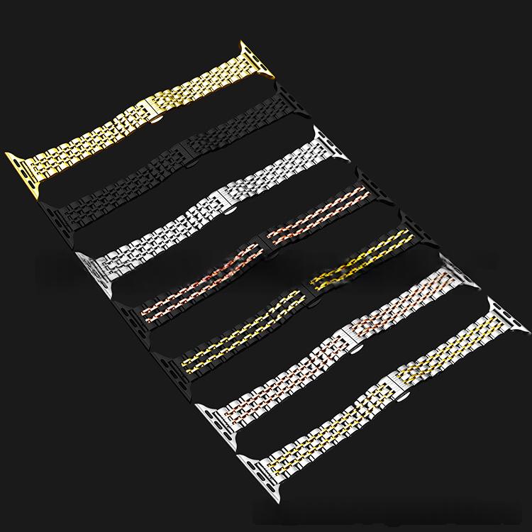 Bracelet de montre en acier inoxydable style snakeskin pour femmes