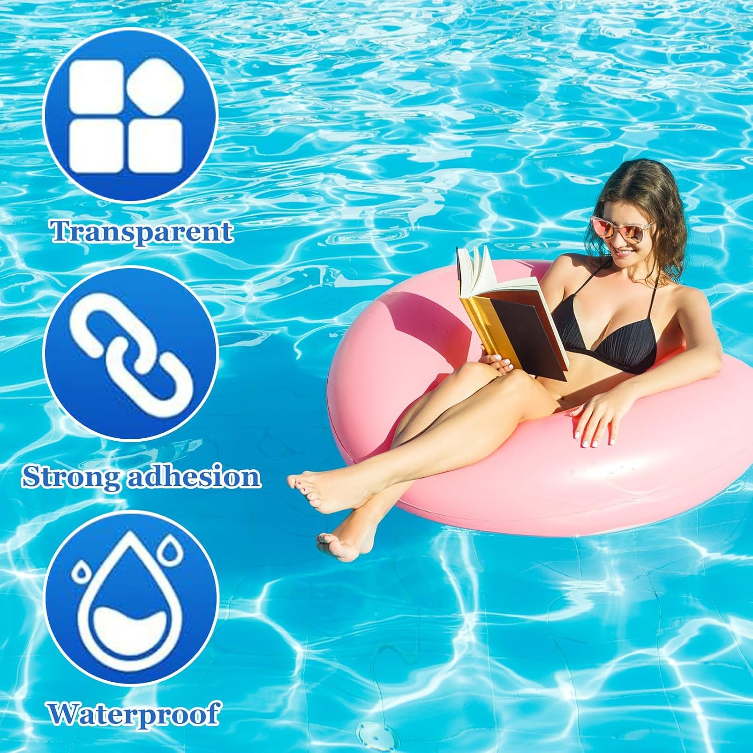 Kit de réparation de piscine – Ensemble complet avec ruban sous-marin