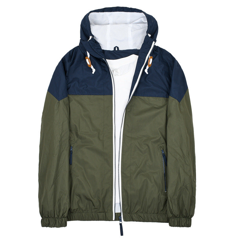 Manteau de brise-vent d'extérieur pour hommes Veste souple monocouche légère