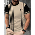 T-shirt homme à manches courtes Business Casual Series Impression numérique 3D