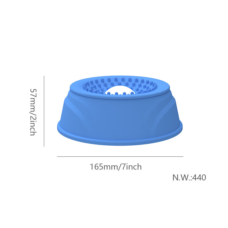 Bol de chien à alimentation lente en silicone domestique