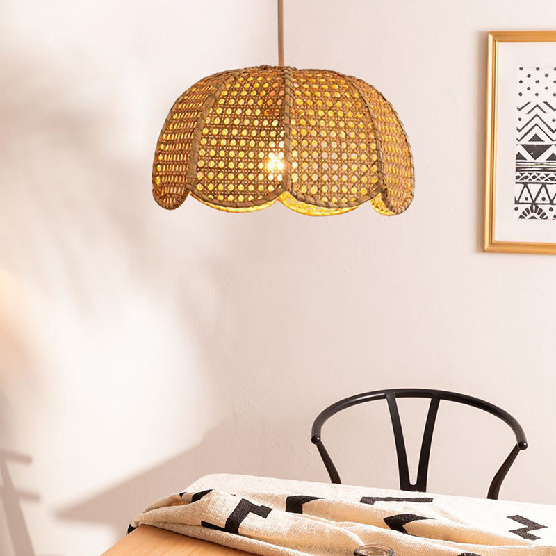 Lampe de pendentif moderne minimaliste Creative Rattan