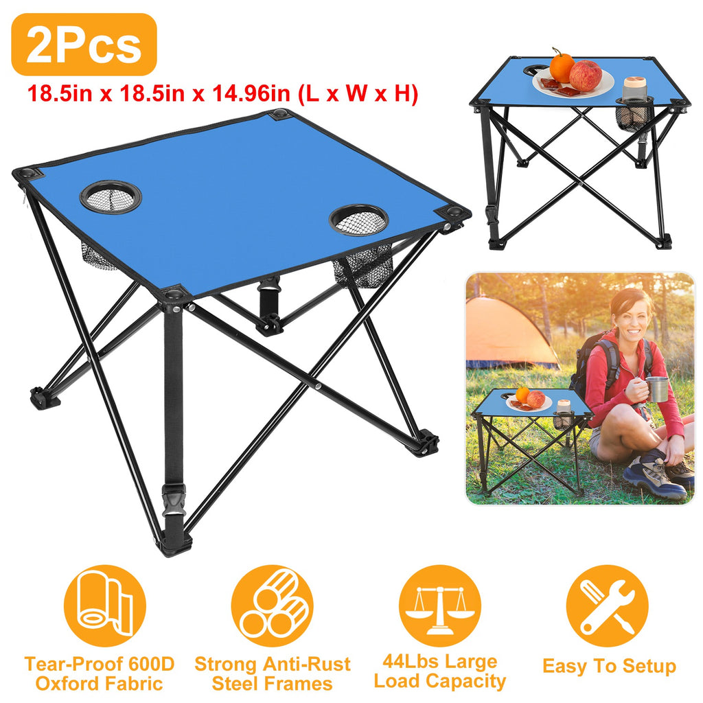 1Pc 2Pc Options Table de camping pliable Table de pique-nique portable Bureau de voyage léger avec
