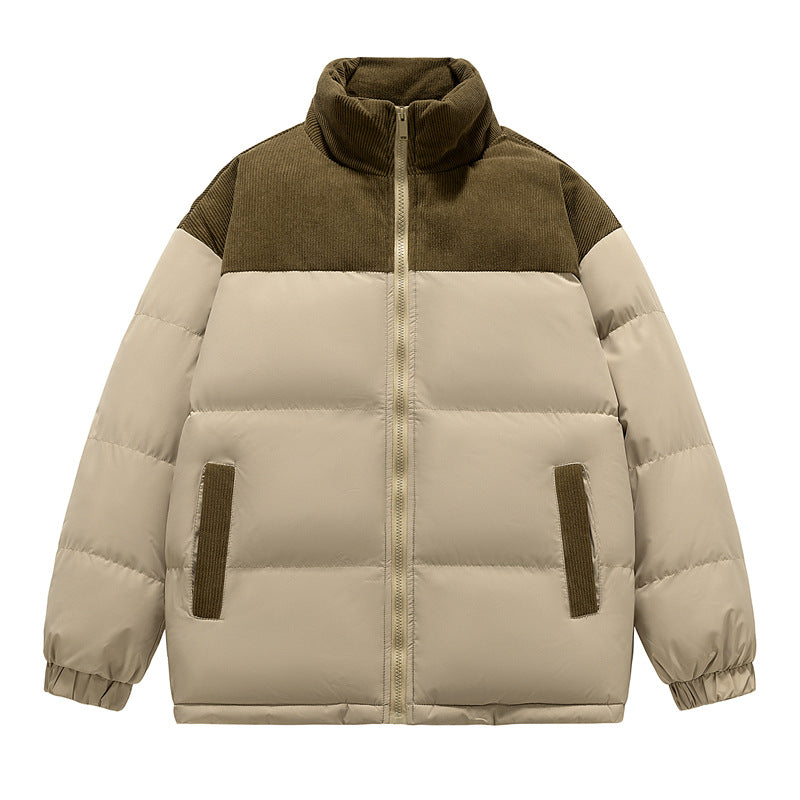 Hiver Homme Cotton Vêtements épais à capuche molle Coat rembourré