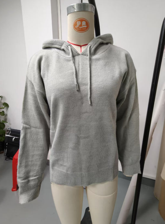 Pull à capuche élastique à capuche souple et souple de couleur solide mode avec capot