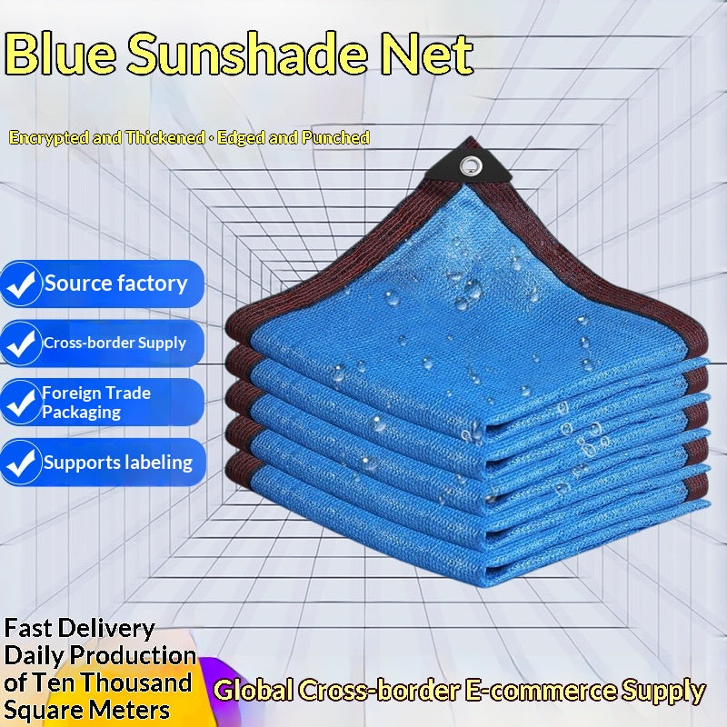 Filet d'ombre bleu avec bords hémés et perforations