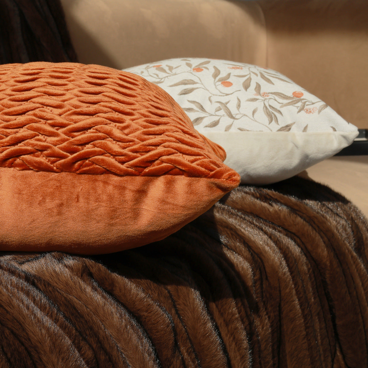 Modern Minimalist Square Living Room Coussin Cover Remplissage non inclus