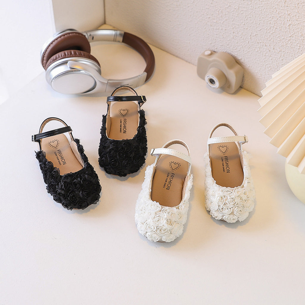Sandales à talons plats à moitié fermées pour enfants