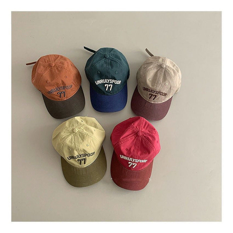 Stylish Casual Soft-crown Color-block Casquette de baseball pour enfants