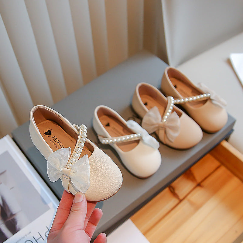 White Pearl Petite fille Bébé Princesse Chaussures