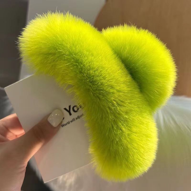 Véritable Rex lapin cheveux mignon en peluche coiffure griffe cheveux