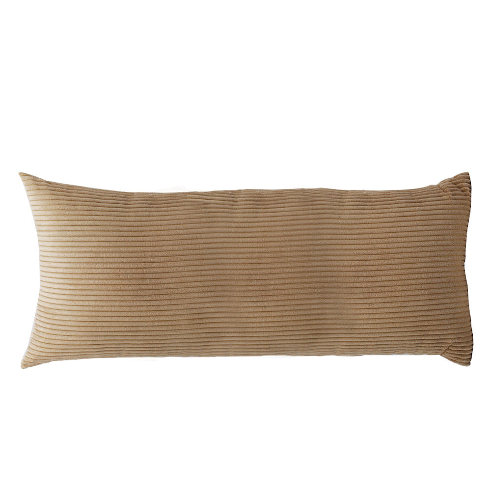 Corduroy Coussin long doux Double longueur Coussin