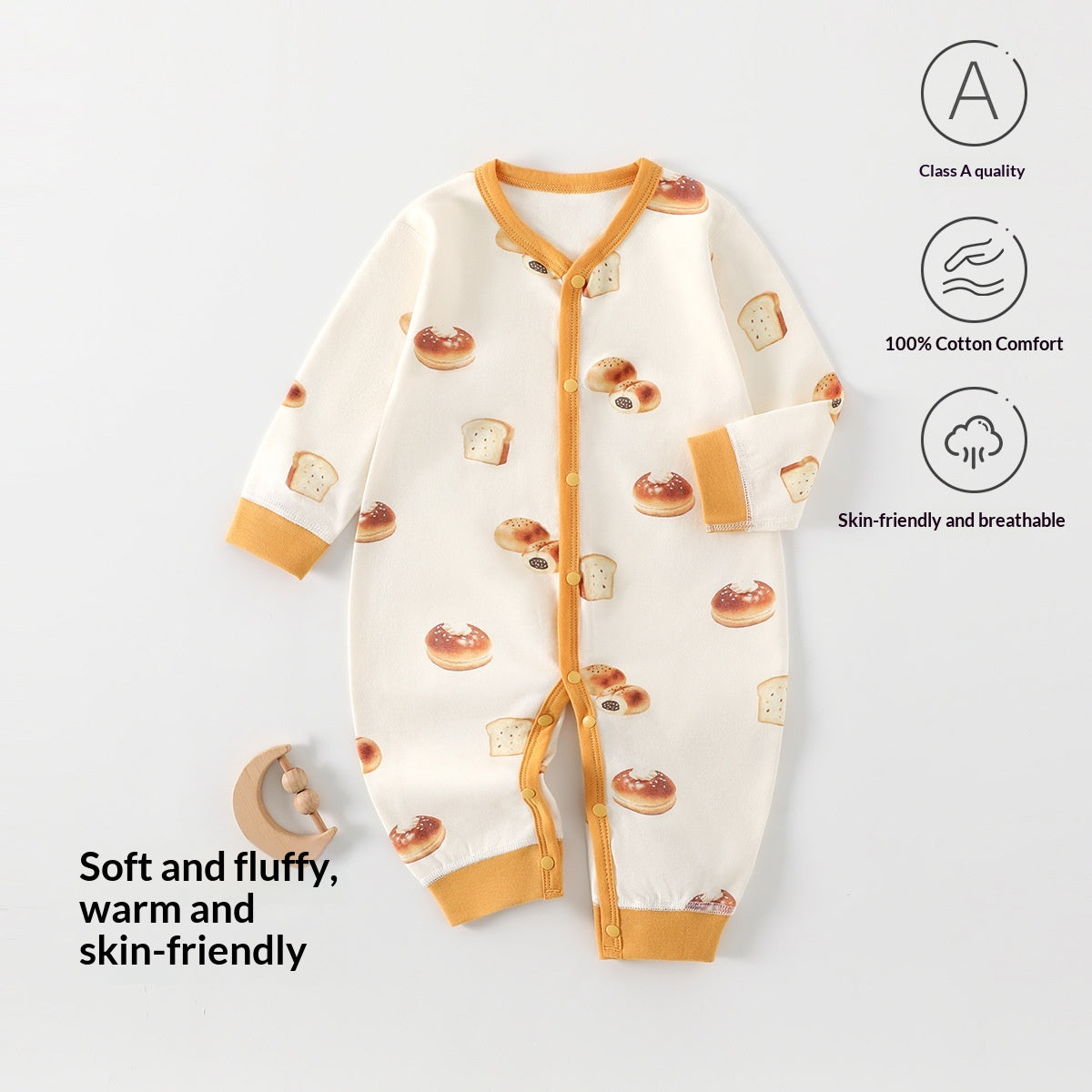 Bébé Romper Printemps Automne Pure Cotton Classe A Combinaison sans couture Crawling Costume Anyang Cloth