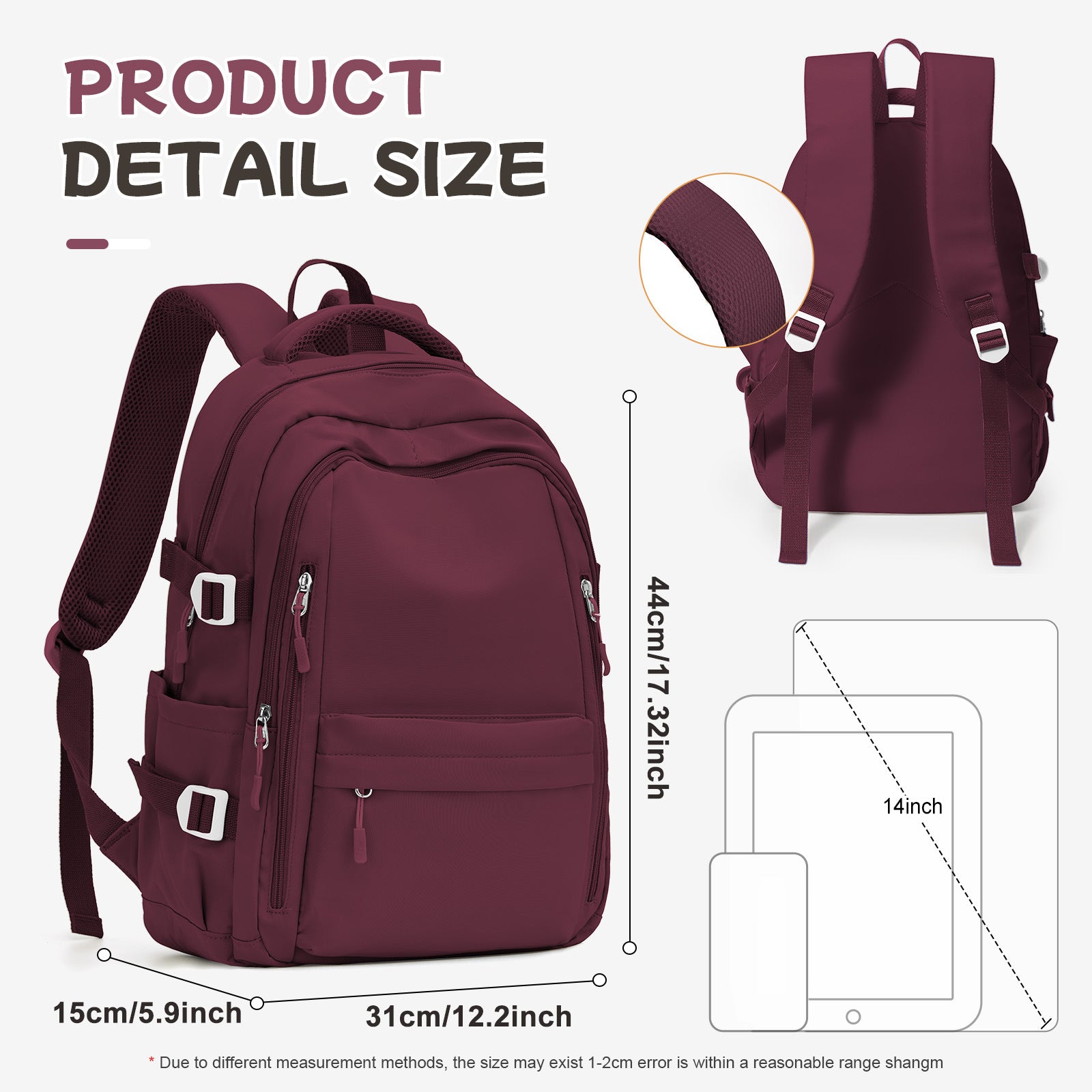 Sac à dos simple en nylon polyvalent