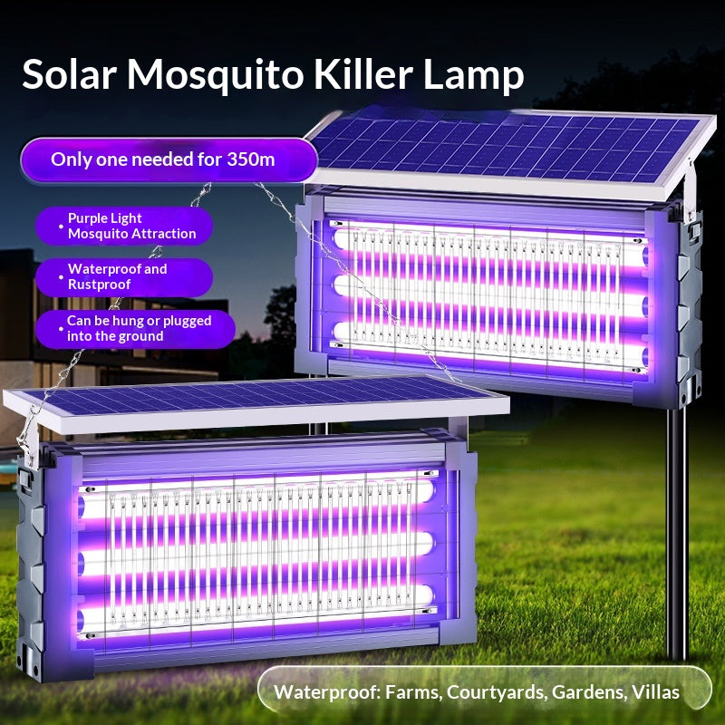 Solar-powered outdoor mosquito lamp