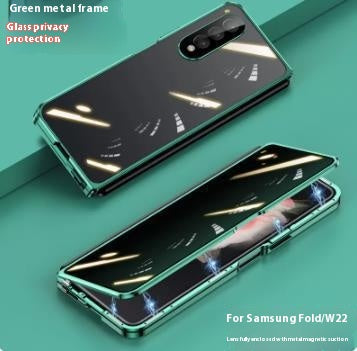Étui de téléphone pliant à aspiration magnétique en verre entièrement enveloppé