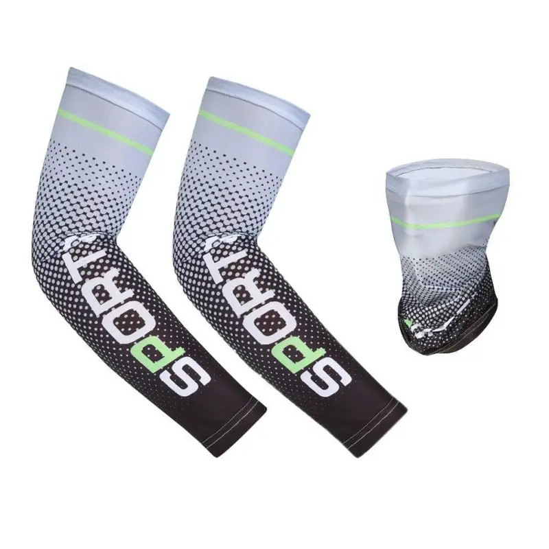 Ensemble de refroidissement en soie glacée résistant aux UV - 1 paire de manches de bras 1 écharpe masque visage