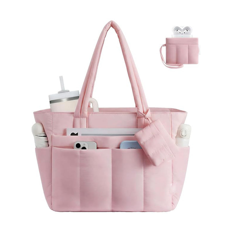 Sac de rangement matelassé pour femmes avec des compartiments multiples