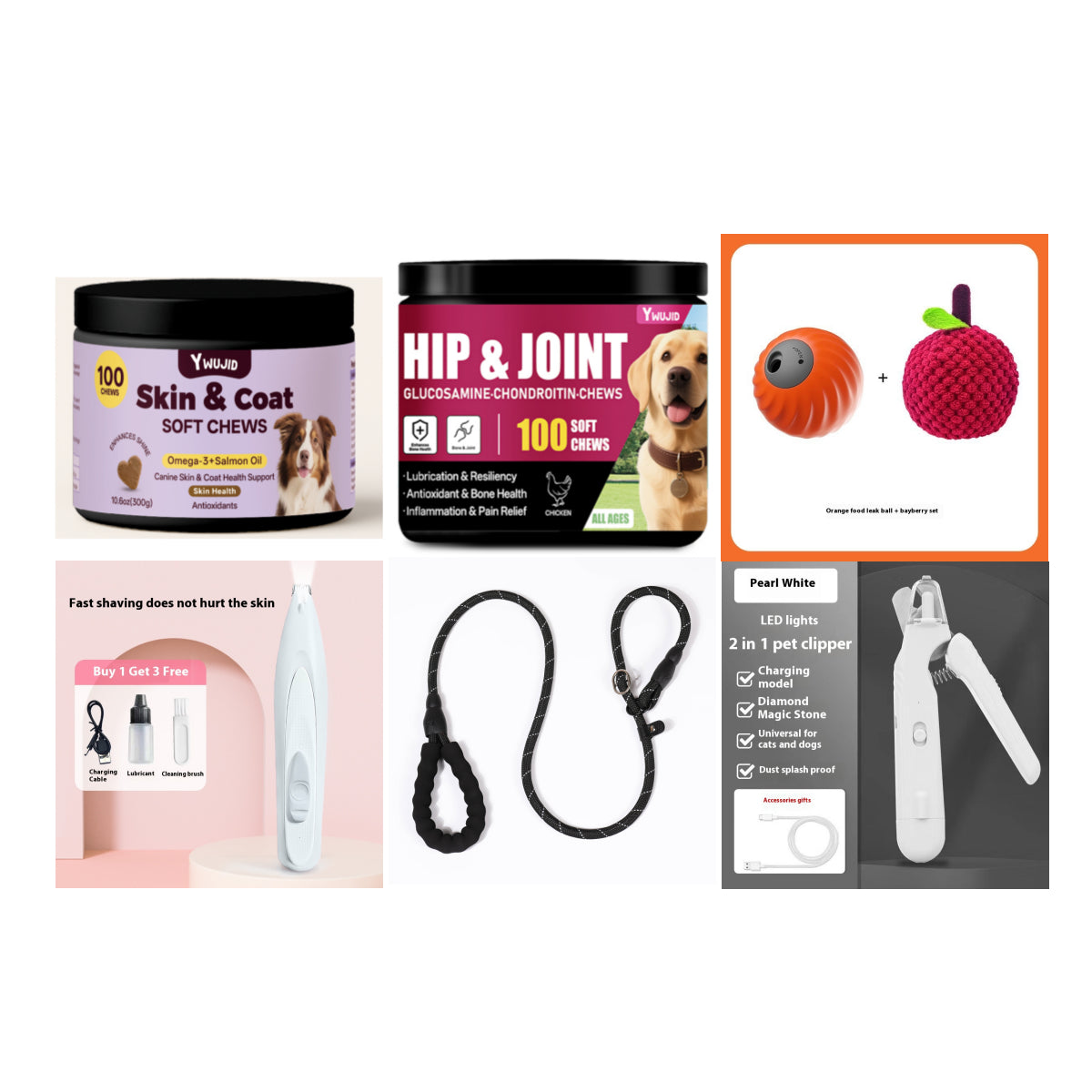 2 Clippers d'ongle d'animal en 1 avec led Light Dog Cat Special Blood Line Ciseaux multifonction