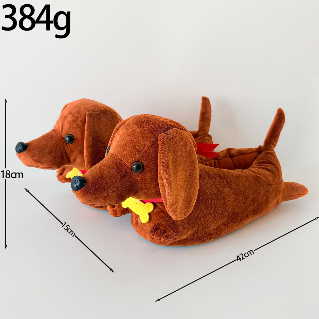 Dachshund Accueil Chambre à coucher Hiver en peluche Pantoufles