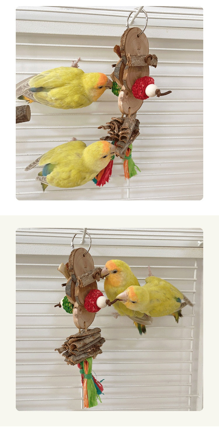 Parrot Bird Bite Toy String Soulageant Stuffy pendentif de couleur décorative