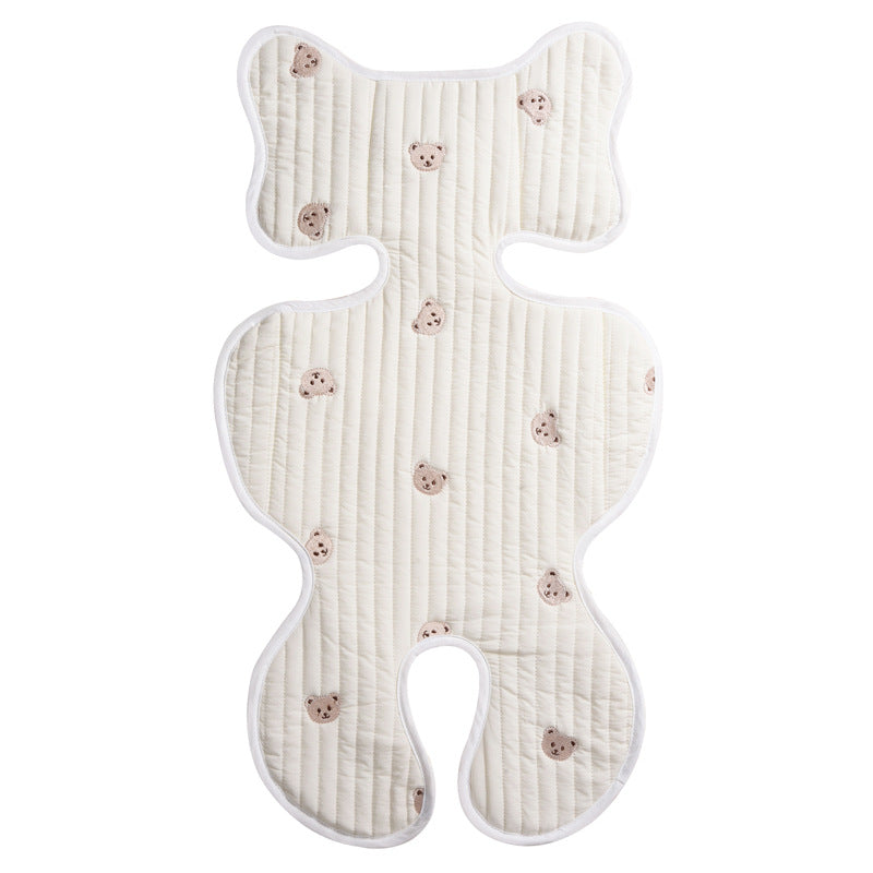 Poussette mince respirant coton brodé siège Coussin