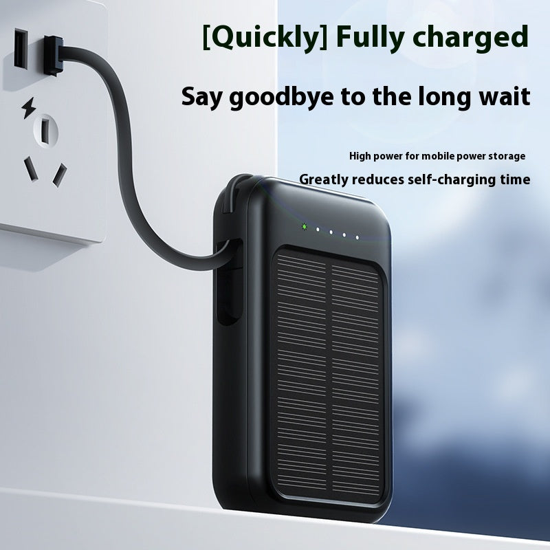 Unité de recharge solaire avec câble Camping Portable Grande Capacité Alimentation Mobile