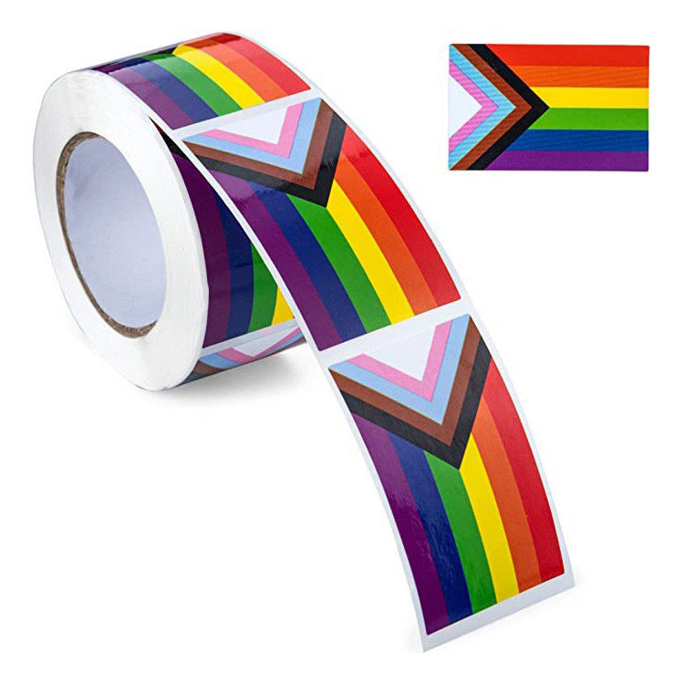 Carré arc-en-ciel motif Sticker de la Saint-Valentin