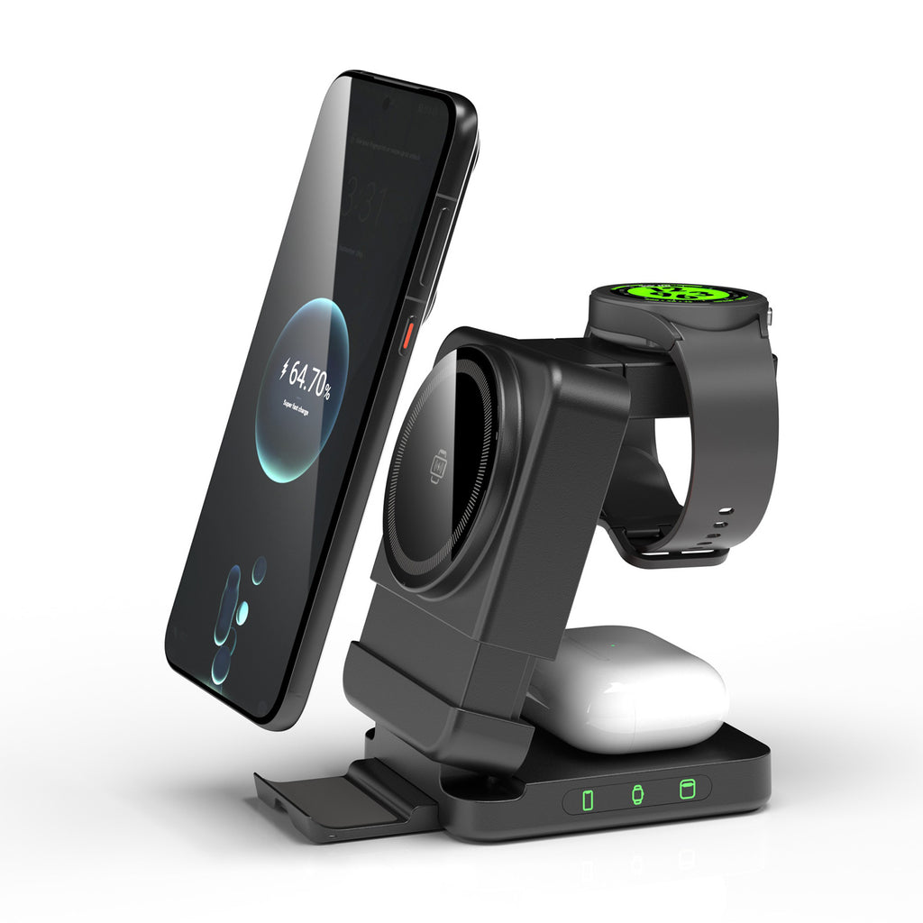 Chargeur sans fil magnétique 3-en-1 25W avec support pliant