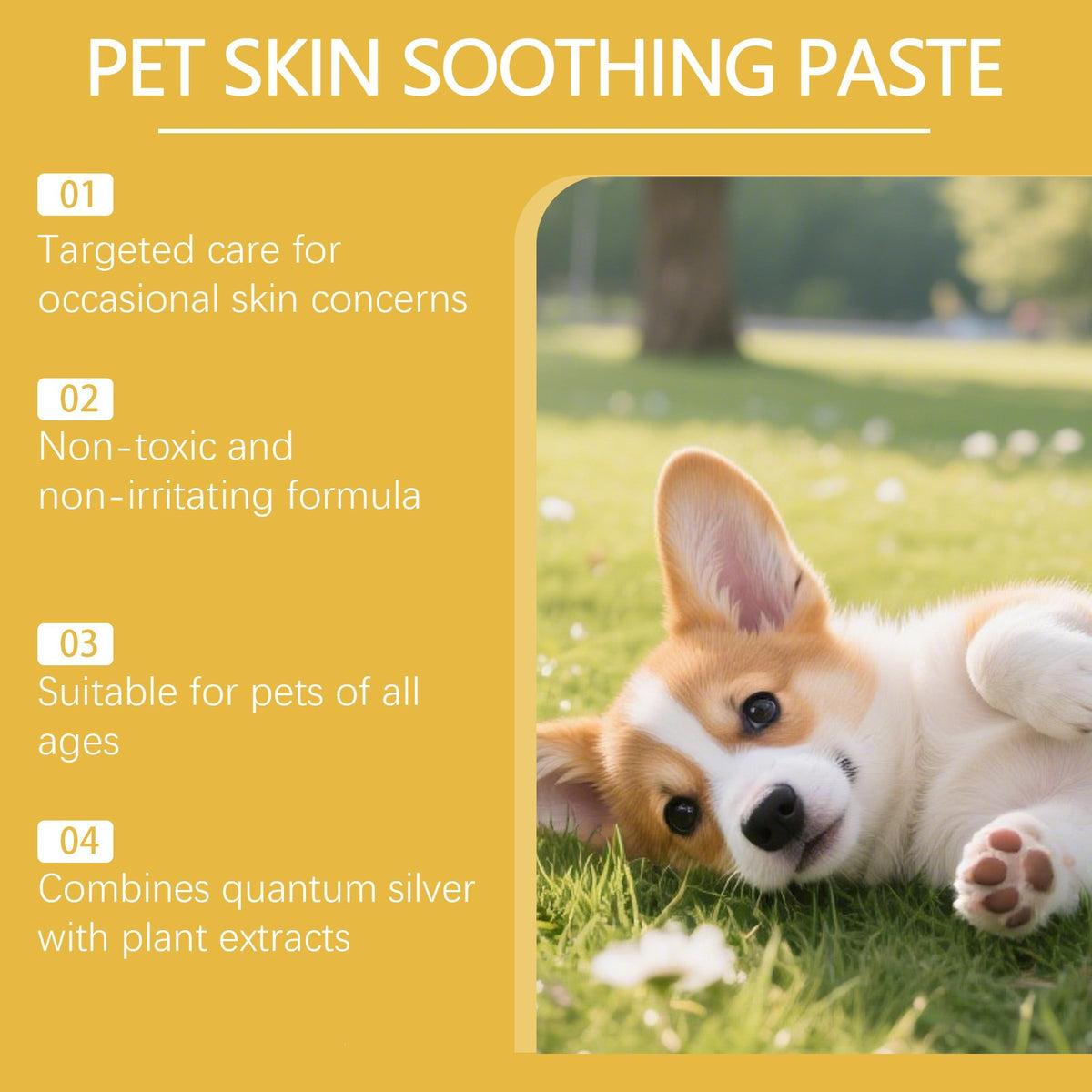 Eeljoy Pet crème soin de la peau formule douce avec une texture fine pour prendre soin de la peau des chiens