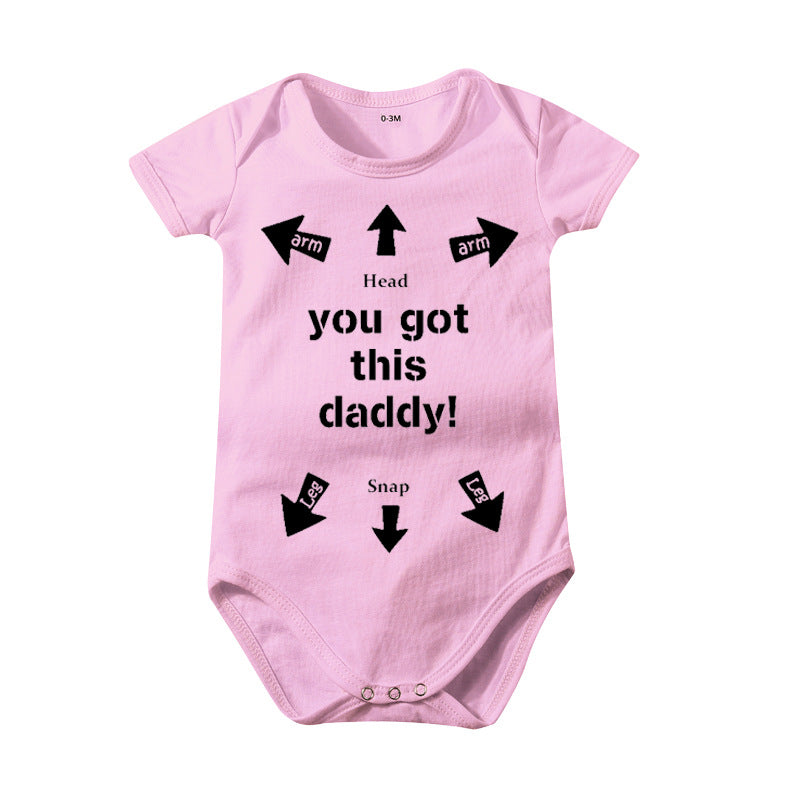 Lettre en coton Flèche Imprimer bébé Triangle Siamois Romper