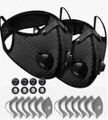 Masque de visage Sport Cycling avec valves de respiration au filtre au carbone actif