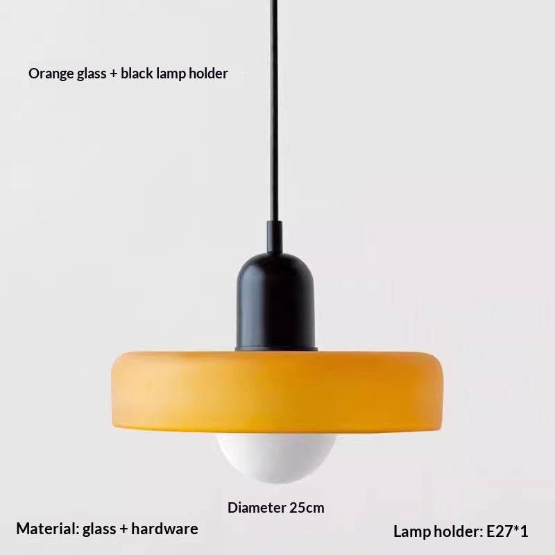 Lampe de lit en verre créatif Vintage vert pendentif lumière
