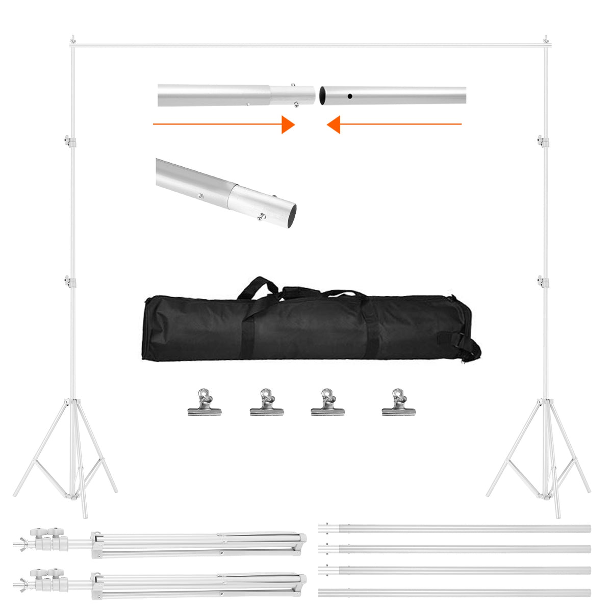 1Pc 6.5 Plus 10ft Photo Video Studio Backdrop Backdrop Support photo de poids lourd réglable