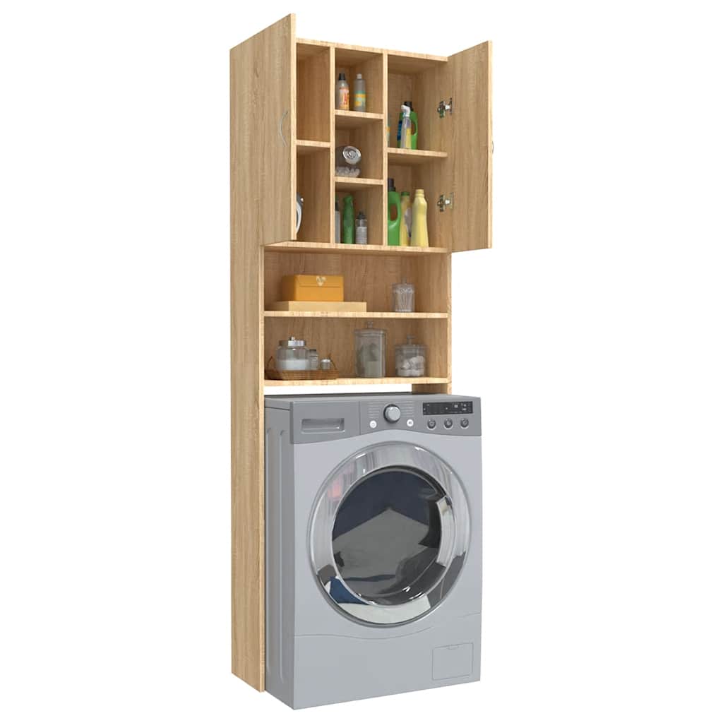 Cabinet machine à laver Sonoma chêne 64x25