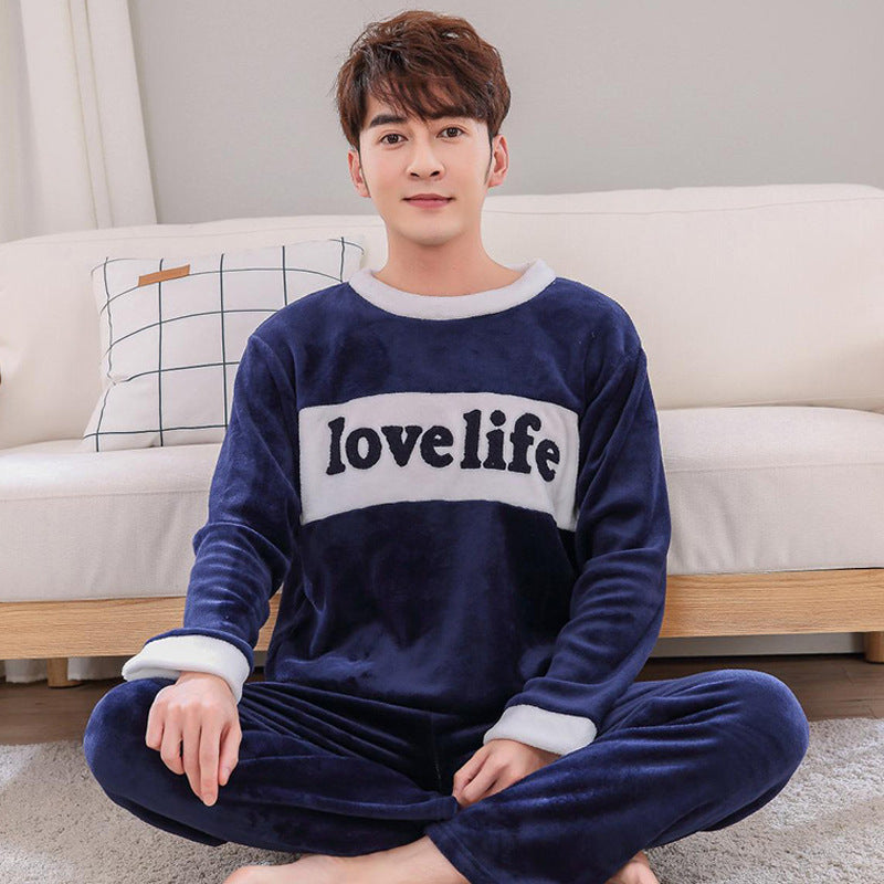 Automne et hiver Pyjama hommes Pyjama Coral polaire épais chaud