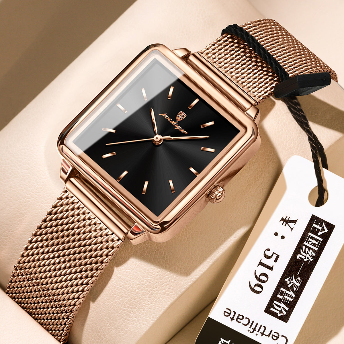 Femmes Quartz Square Watch