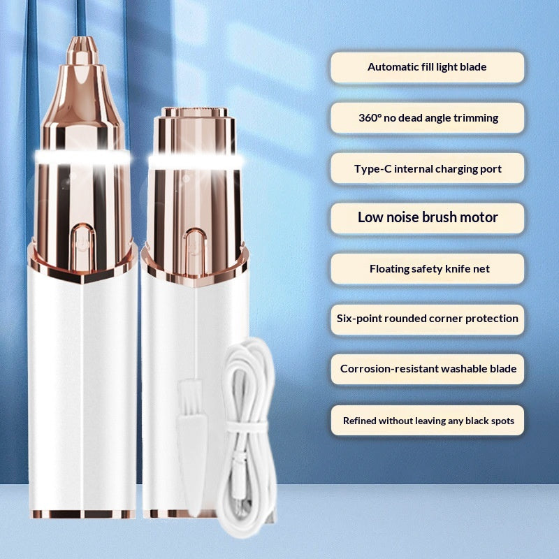 2-en-1 Trimeur électrique des sourcils Lady Shaver